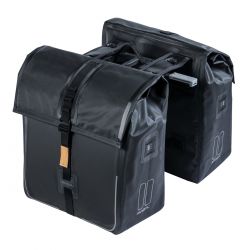 Basil Bicyc Bag Urbn Dry MIK R Double Bag 50L Matt Black - Cykeltaske