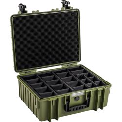 Billede af B&W Outdoor Cases BW Outdoor Cases Type 6000 / Bronze green (divider system) - Kuffert