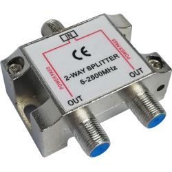 Deltaco 2-way Splitter, F-connectors, 1 Dc Pass, Classa - Diverse