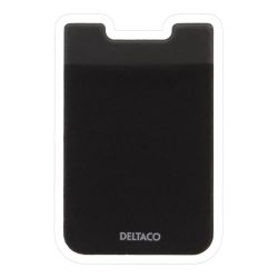 Deltaco Adhesive Credit Card Holder, 3m Adhesive, Black - Kortholder