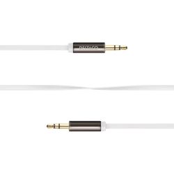 Deltaco Audio Cable, 3.5mm Male To 3.5mm Male, 1m, White - Ledning