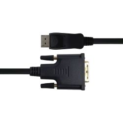 Deltaco Displayport - Dvi-d Single Link Cable, 1m, Black - Ledning