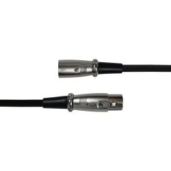 Deltaco Xlr Audio Cable 3pin Male 3pin Female 26 Awg 1m Black - Ledning