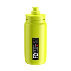 Elite Flaske FLY gul fluo, sort logo 550ml - Drikkeflaske