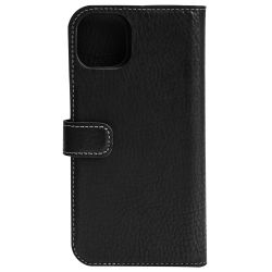 Essentials Iphone 13 Leather Wallet, Detachable, Black - Mobilcover