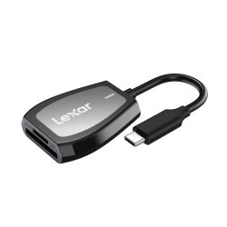 Lexar Cardreader SD & microSD (LRW470U) UHS-II Dual-Slot Reader (USB-C) - Tilbehør til computer