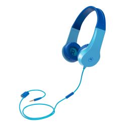#3 - Motorola Moto Jr200 Headphone Kids Wired, Blue - Høretelefon