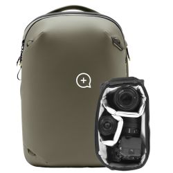 Peak-design Peak Design Travel Backpack 20l W/ Camera Cube (small) I Stone - Rygsæk