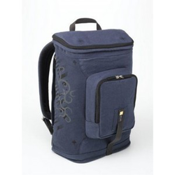 School Backpack Blue Canvas