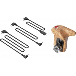 SmallRig 3324 Rosette Side Handle Wood with Record Start/Stop Remote Trigger - Support rigs & cages