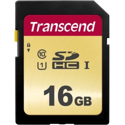 Transcend Gold 500S SD UHS-I U3, MLC (V30) R95/W60 16GB - Hukommelseskort