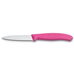 Victorinox Paring Knife Wavy Edge, Pink, - Kniv