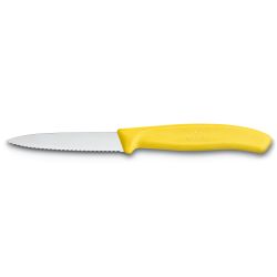 Victorinox Paring Knife Wavy Edge, Yellow - Kniv