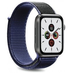 Apple Watch-rem, 42-44 mm, S/M og M/L, nylon, SpaceBlue