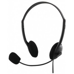 Deltaco-of Stereo Headset, 30mm, 3.5mm, 4-pol, Black - Høretelefon