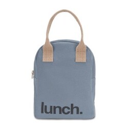 Fluf Zipper Lunch Bag - Blue