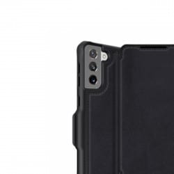 ITSKINS HYBRID FOLIO cover til Samsung Galaxy S21 + 4G / 5G Sort med genanvendt læder - Mobilcover