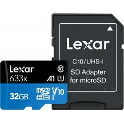 Lexar 633X microSDHC/SDXC w/adap (V30) R95/W45 32GB (V10) R95/W20 - Hukommelseskort