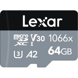 Lexar Pro 1066x microSDHC/microSDXC UHS-I (SILVER) R160/W70 64GB - Hukommelseskort