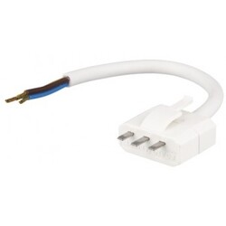Nq Power Dcl Plug With 15cm Cable, White - Stik