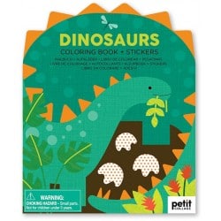 Petit Collage Coloring & Sticker Book Dino - Legetøj