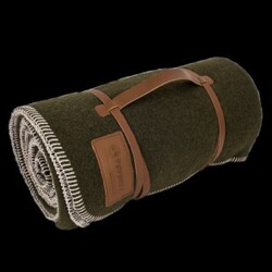 Petromax Wool Blanket 150 x 200 cm - Moss Green/Black - Str. 150 x 200 cm - Tæppe