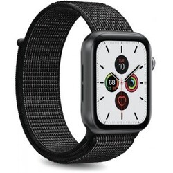Puro Apple Watch-rem, 42-44 Mm, S/m Og M/l, Nylon, Sort - Urrem