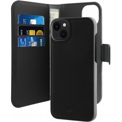 Puro Iphone 13/14 Eco-leather Wallet, Detach, Black - Mobilcover