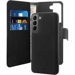 Puro Samsung Galaxy S22 Ecoleather Wallet Detach, Black - Mobilcover