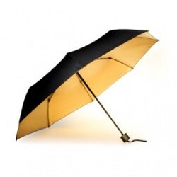 Suck Uk Black & Gold Umbrella - Paraply
