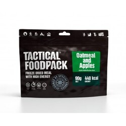 Tactical Foodpack Oatmealand Apples - Morgenmad Vægt: 90g - Potion: 300g Energi: 440kcal.