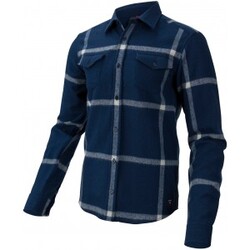 Ulvang Yddin Wool Flanell Shirt - New Navy/Vanilla - Str. L - Skjorte
