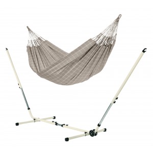 Brisa Almond - Double Classic Hammock With Powder Coated Steel Stand - Hængekøje