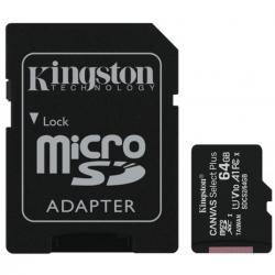 Kingston 64gb Micsdhc C Select+ 100r A1 C10 Card + Adpt. -