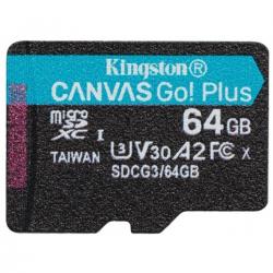 Kingston 64gb Microsdxc Canvas Go Plus 170r A2 U3 W/o Adp -