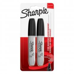 Sharpie Permanent Marker Chisel Black 2-Blister - Touch pen