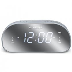 Muse M-170-cmr Clock Radio Fm Dual Alarm Mirror Screen - Radio