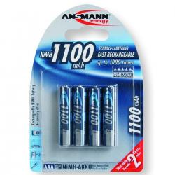 Ansmann AAA / R03 1100 mAh - 4 stk. genopladelige batterier
