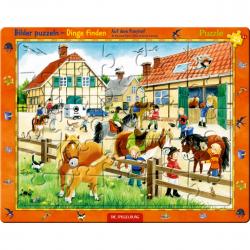 Die Spiegelburg Frame Puzzle  At The Pony Farm (25pcs) - Puslespil