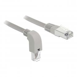 Delock Network Cable Rj45 Cat.6a S/ftp Downwards Angled/straight 2m - Ledning