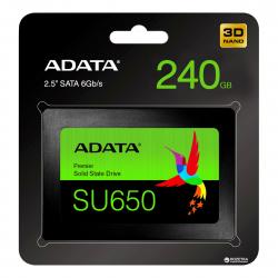 Adata Ultimate Su650 2.5 ssd 240gb 3d Nand Flash 520mb/s - Hukommelseskort