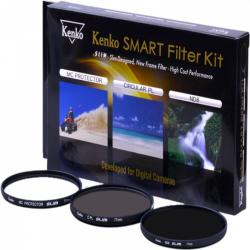 Kenko Smart Filter 3-Kit Protect/CPL/ND8 67mm - Tilbehør til kamera