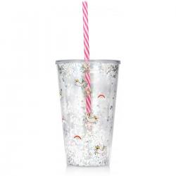 NPW - Drink Cup With Straw Unicorn