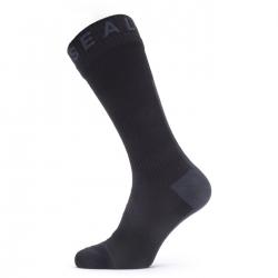 Sealskinz Waterproof All Weather Mid Length Sock W - Black/Grey - Str. L - Sokker