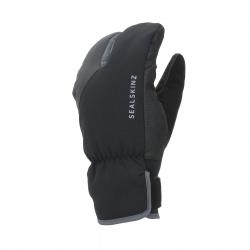 Sealskinz Barwick Wp Ex. Cold Wt. Cyclesplitfinger - Black/Grey - Str. XL - Cykel handsker