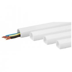 Nq Power Kabelkanal, 7.0mm, Hvid M/tape, 1m, 4 Pk - Kabelkanal