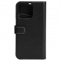 Essentials Iphone 13 Mini Leather Wallet, Detachable, Black - Mobilcover