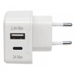 AC Charger USB-A2,4A+USB-C