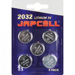 Japcell Lithium CR2032 3V Batterier - 5 stk. - Batteri