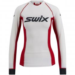 Swix Triac Dry Breathe Long Sleeve W - Bright White/Swix Red - Str. XL - Undertrøje